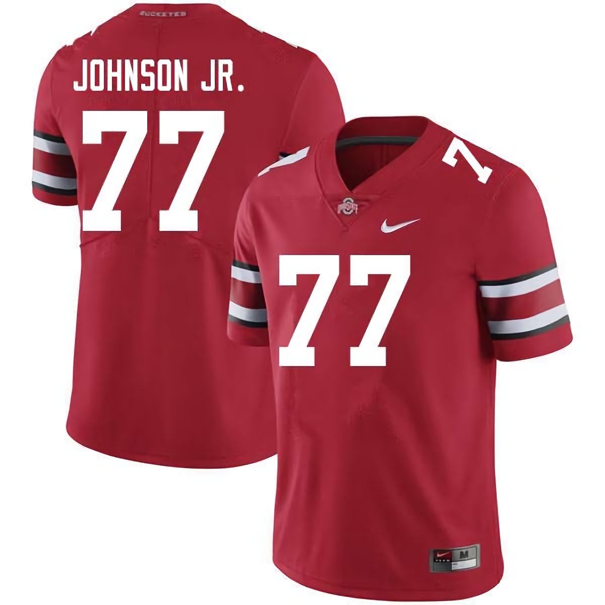 Paris Johnson Jr. Ohio State Buckeyes Men's NCAA #77 Nike Scarlet College Stitched Football Jersey WHM5256IU